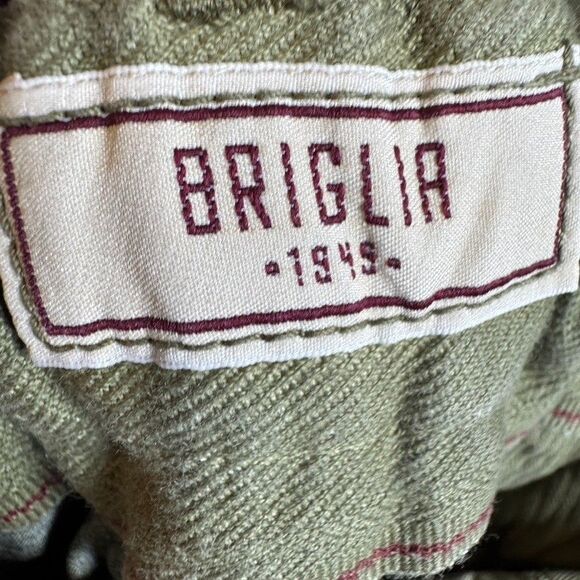 BRIGLIA 1949 Men's Waist 33 (Italy 48) Cargo Pants Elastic Waistband Olive Green - Picture 4 of 6